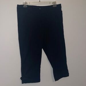 Talbots Perfect Skimmer Black Cropped Pants Black Size 16